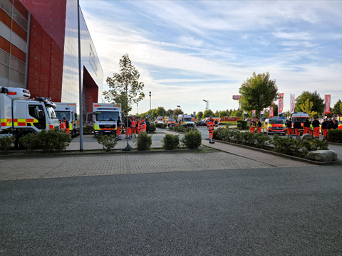 Foto: Bereitstellungsraum in Barsbüttel